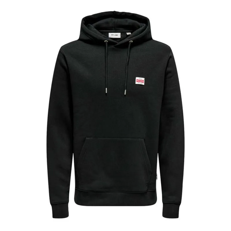 Vyriškas džemperis su gobtuvu Only & Sons Onsdawson Reg Hoodie Vd Juoda