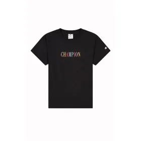 Women’s Short Sleeve T-Shirt Champion 116524-KK001 Black (S)