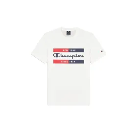 Men’s Short Sleeve T-Shirt Champion 218559-WW001 White (S)