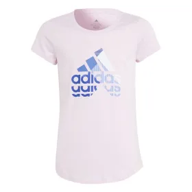 Child's Short Sleeve T-Shirt Adidas IB9147 Pink