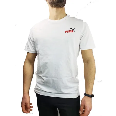 Men’s Short Sleeve T-Shirt Puma 587184 02 White (XS)