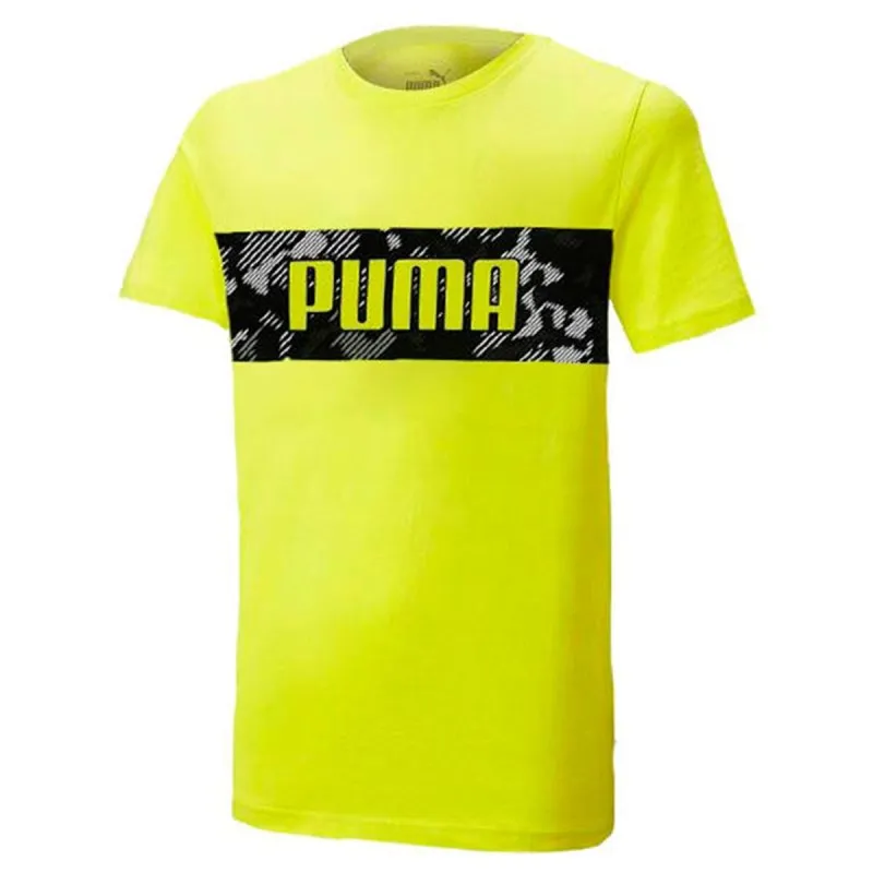 Child's Short Sleeve T-Shirt Puma 676285 40 Yellow (7-8 Years)