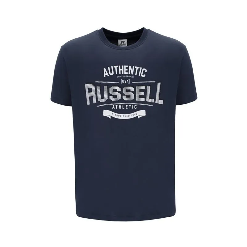 Men’s Short Sleeve T-Shirt Russell Athletic A30081-OB-155 Dark blue (S)