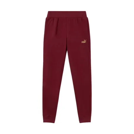 Ilgos sportinės kelnės Puma Ess+ Textured Foil Tamsiai raudona Moteris