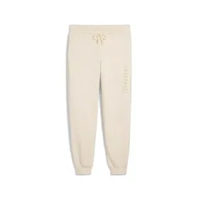 Длинные спортивные штаны Puma Maximal Metallic Com Бежевый Женщина