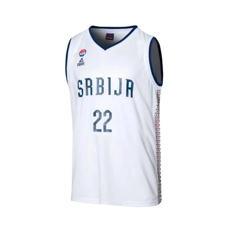 Basketbola T-krekls Peak Srbija 22 Balts