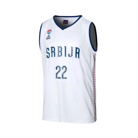 Basketbola T-krekls Peak Srbija 22 Balts