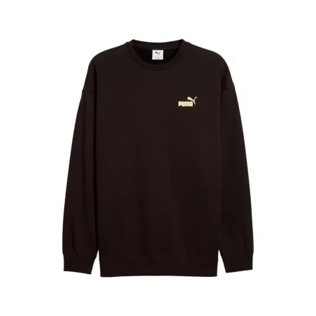Men’s Sweatshirt without Hood Puma Maximal Metallic Relaxed Black