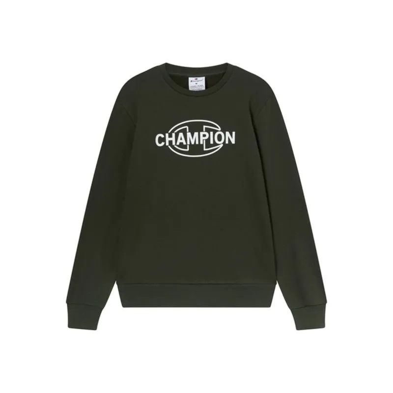 Men’s Sweatshirt without Hood Champion Graphic Shop Dark green Military green