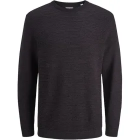 Men’s Sweatshirt without Hood Jack & Jones Jjotto Knit Crew Neck Black
