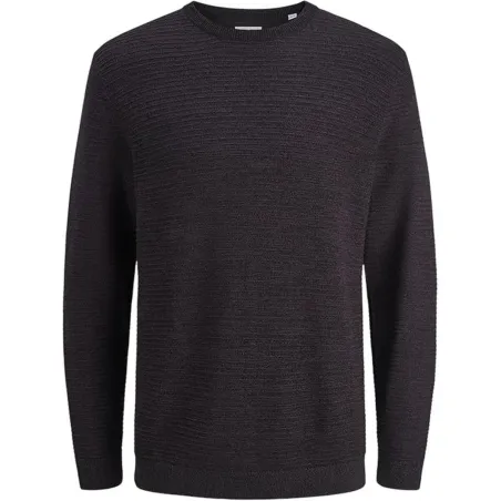 Men’s Sweatshirt without Hood Jack & Jones Jjotto Knit Crew Neck Black