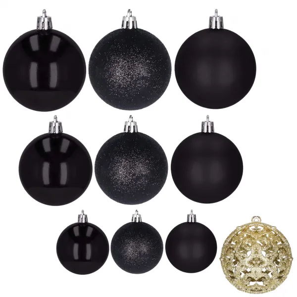 Christmas Tree Ornament Set Springos CA0134, 6/4/3 cm, 100 pcs