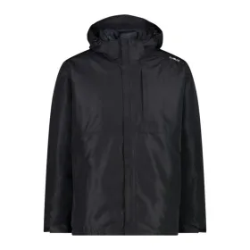 Vīriešu Sporta Jaka Campagnolo Zip Hood Detachable Inn Melns