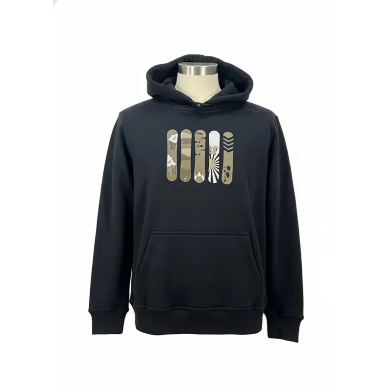 Men’s Hoodie Joluvi Cotton Snowboard Black