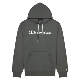 Vyriškas džemperis su gobtuvu Champion Script Logo Print Šviesiai pilka