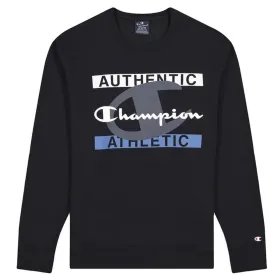 Men’s Sweatshirt without Hood Champion Authentic Athletic M Black