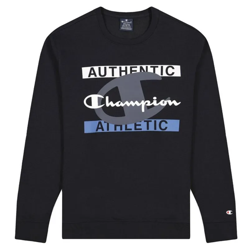 Men’s Sweatshirt without Hood Champion Authentic Athletic M Black