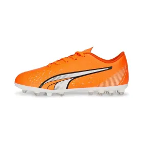 Childrens Football Boots Puma Ultra Play Mg Orange