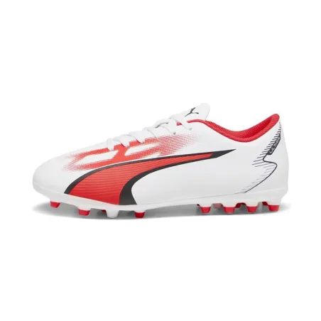 Childrens Football Boots Puma Ultra Play Mg White