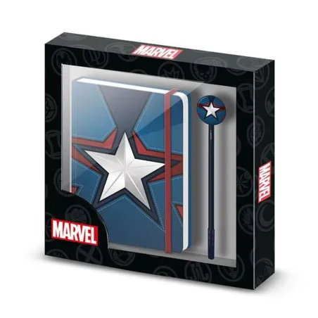 Dienoraštis su aksesuarais Capitán América Mėlyna 22,4 X 2,2 X 23,2 cm