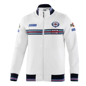 Men’s Sweatshirt without Hood Sparco MARTINI-R White
