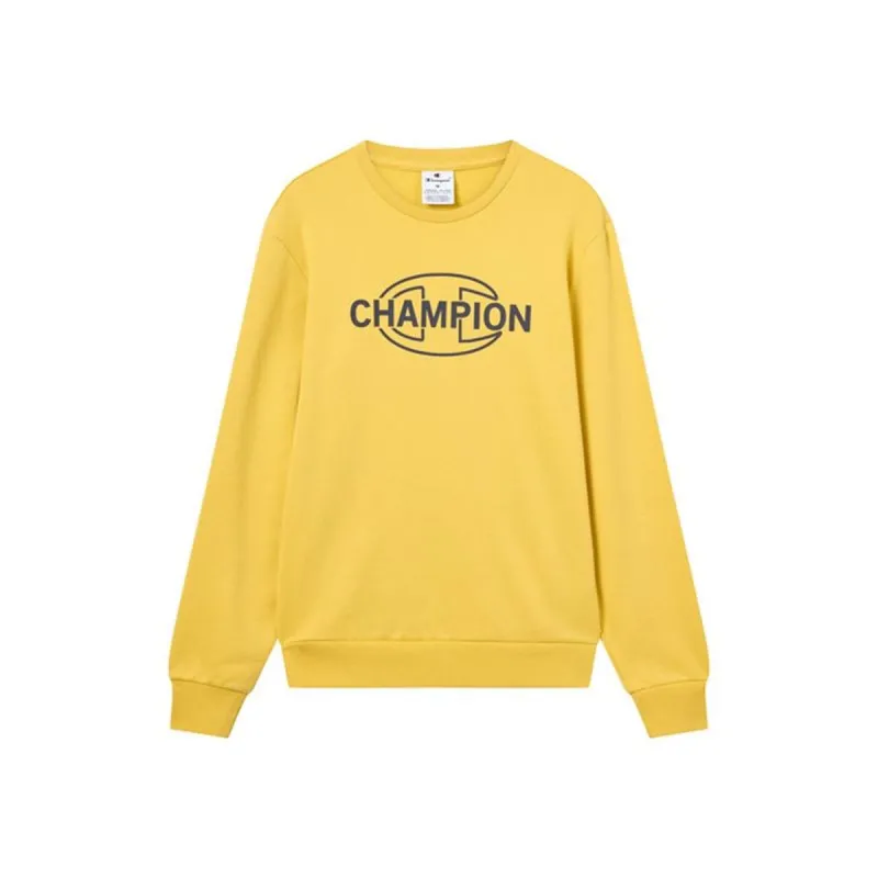 Men’s Sweatshirt without Hood Champion Graphic Shop Yellow