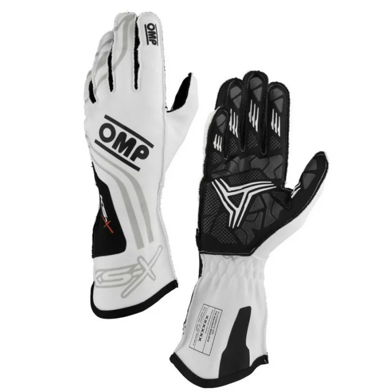 Karting Gloves OMP KS-X FIA 8877-2022 White L