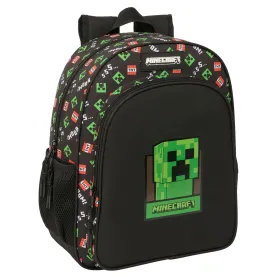 Mokyklinis krepšys Minecraft Juoda 32 x 38 x 12 cm