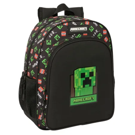 Mokyklinis krepšys Minecraft Juoda 32 x 38 x 12 cm