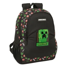Mokyklinis krepšys Minecraft Juoda 32 x 44 x 16 cm