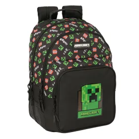 Mokyklinis krepšys Minecraft Juoda 32 x 42 x 15 cm