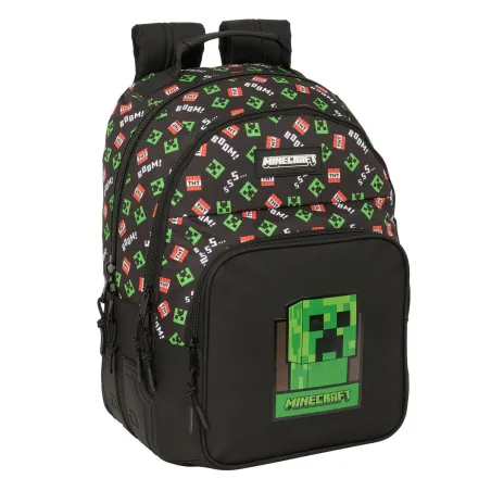 Mokyklinis krepšys Minecraft Juoda 32 x 42 x 15 cm