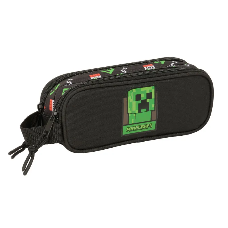 Double Carry-all Minecraft Black 21 x 8 x 6 cm