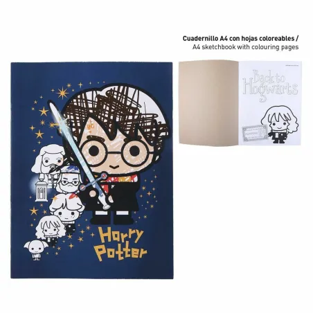 Set de Papetărie Harry Potter Mėlyna Juoda Raudona 16 Dalys (6 Dalys)