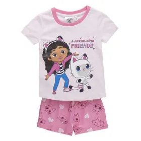 Pižama Vaikiškas Gabby's Dollhouse Rožinė