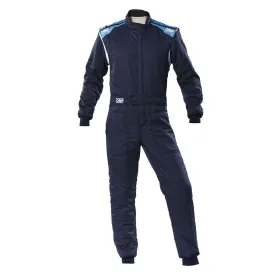 Комбинезон для гонок OMP FIRST-S Чёрный Тёмно Синий 50 FIA 8856-2018
