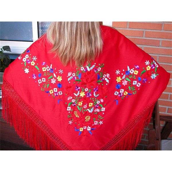 SHAWL FLAMENCO WOMAN PGRR40 (140 CM )