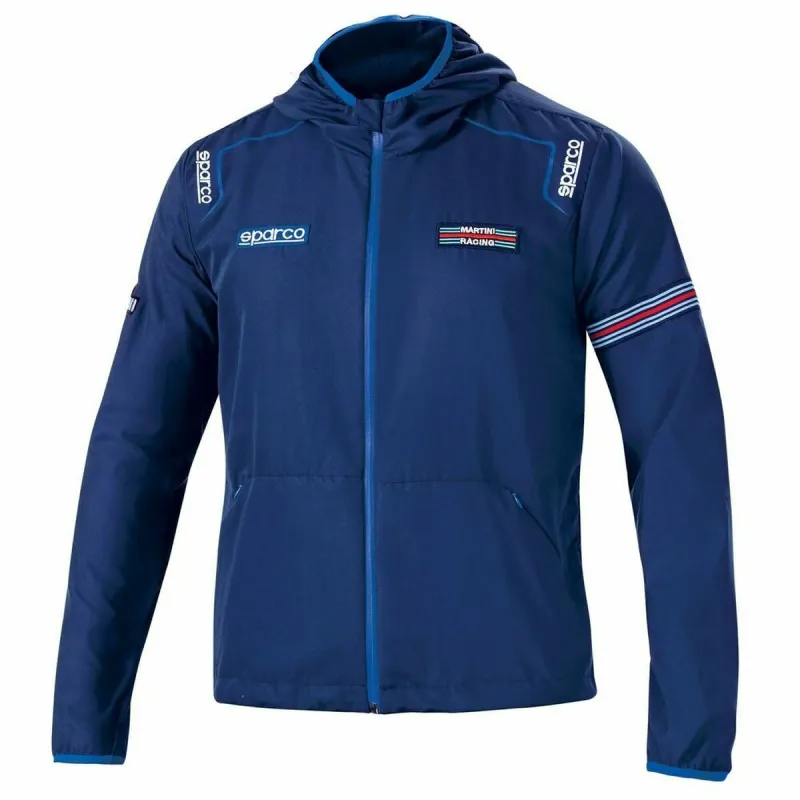 Tuulenpitävä Urheilutakki Sparco Martini Racing Sininen L