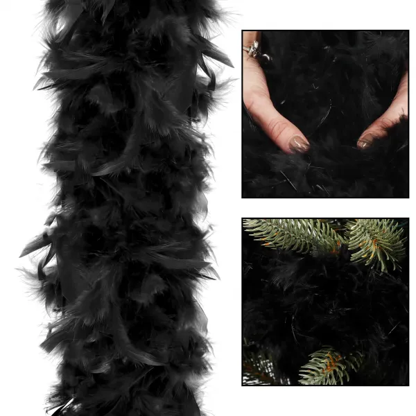 Feather garland for Christmas tree Springos CA1041, 180 cm