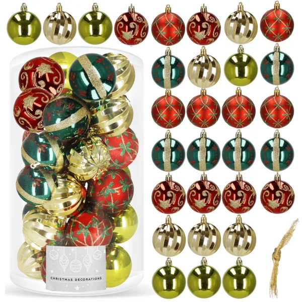 Christmas tree decoration set Springos CA1162, 6 cm, 30 pcs.