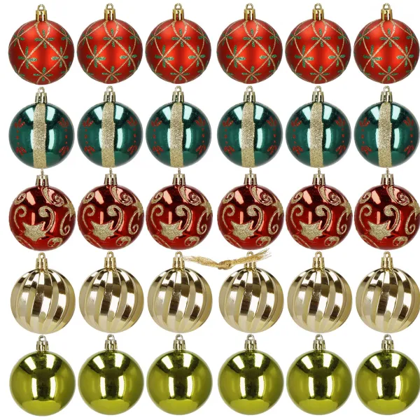 Christmas tree decoration set Springos CA1162, 6 cm, 30 pcs.
