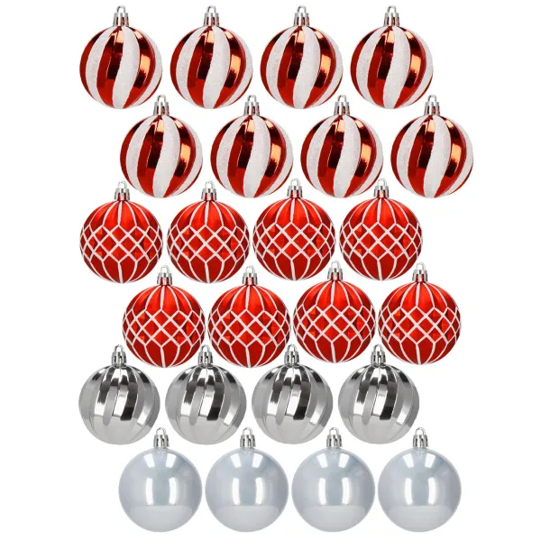 Christmas Tree Decoration Set Springos CA1166, 24 pcs