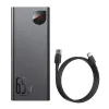 Powerbank Baseus Adaman Metal 20000mAh PD QC 3.0 65W 2xUSB + USB-C + micro USB (Black)