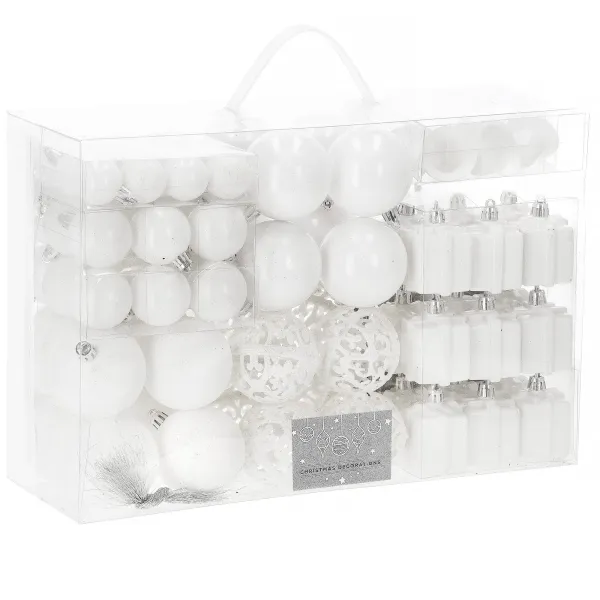 Jõulupuu kaunistuste komplekt Springos CA0858, 3/4/6 cm, 101 tk