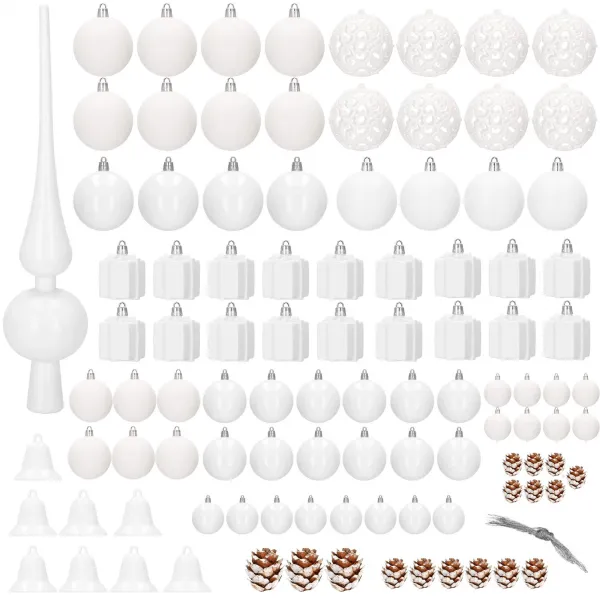 Springos CA0858 Christmas tree ornament set, 3/4/6 cm, 101 pcs