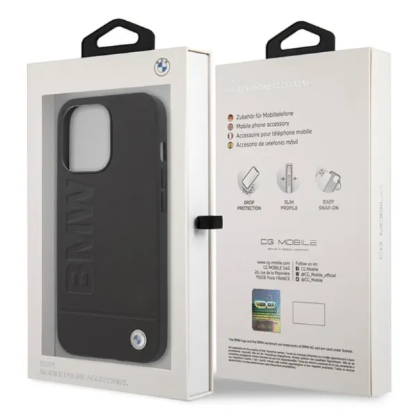 BMW Leather Hot Stamp MagSafe - Case for iPhone 14 Pro Max (Black)