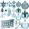 Christmas Ornaments 77 pcs Blue Decorative Set