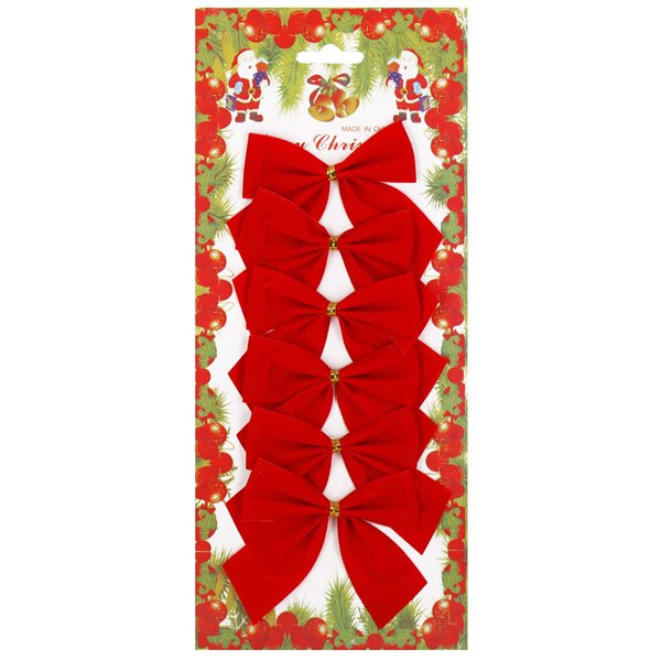 Kalėdiniai kaspinėliai Springos CA1310, 9,5 x 7,5 cm, 6 vnt.