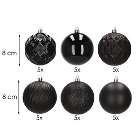 Ziemassvētku eglīšu rotājumu komplekts Springos CA0877 30 gab, 8 cm