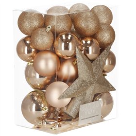 Ziemassvētku eglīšu rotājumu komplekts Springos CA1144, 33 gab.